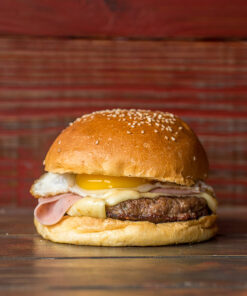 11 - Hamburguesa con Jamón, Queso, y Huevo